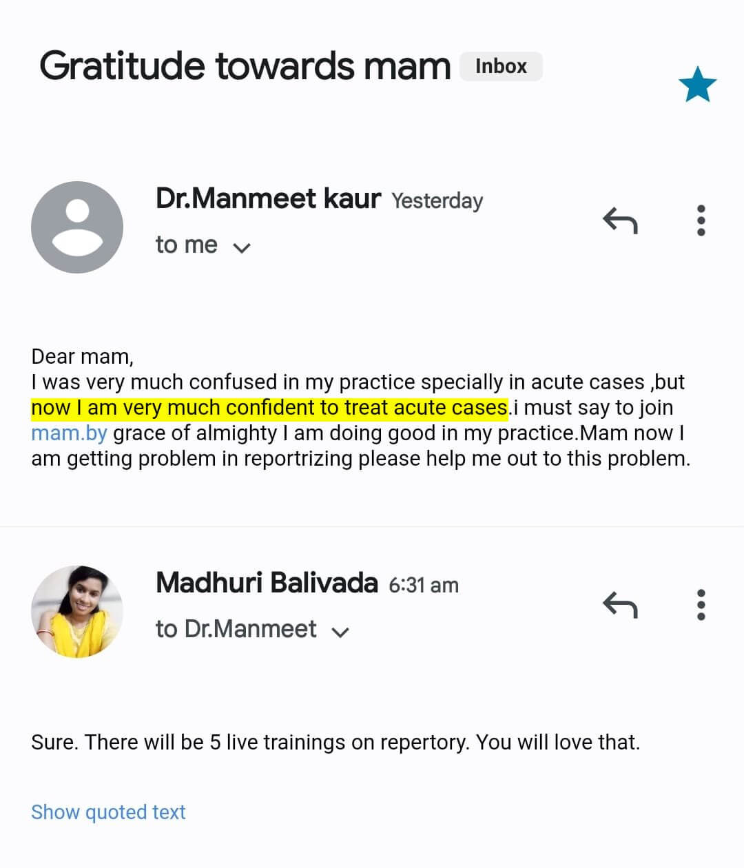 WhatsApp learner feedback 40