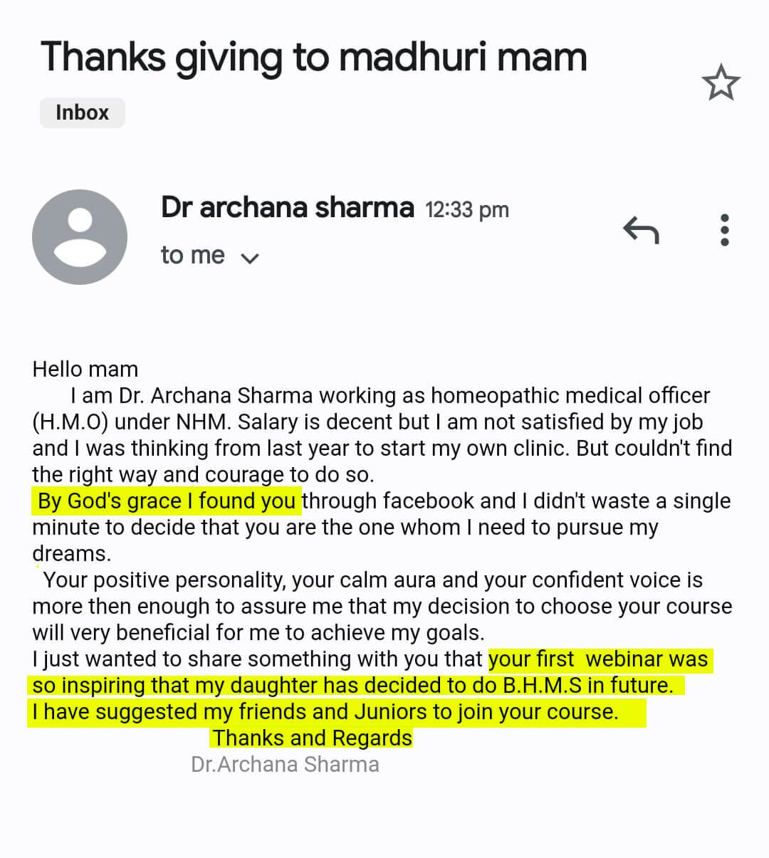 WhatsApp learner feedback 13