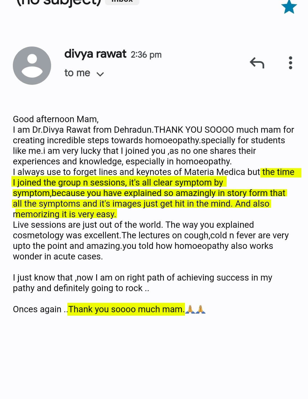 WhatsApp learner feedback 7